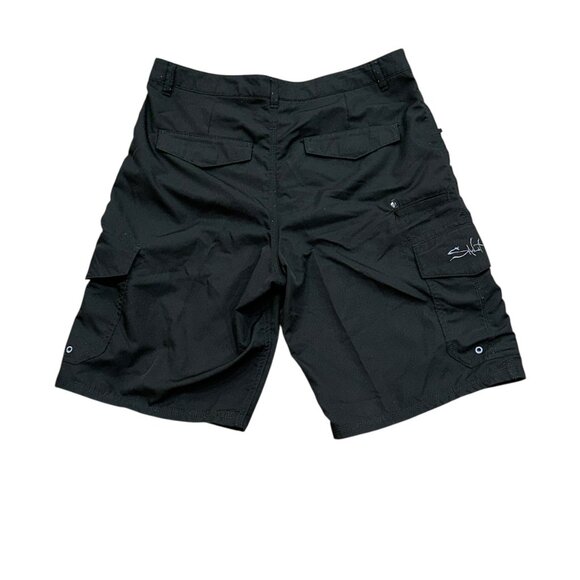 Salt Life SLX-QD‎ Vapor Stretch Black Board Shorts Swim Bathing Suit Size 30 - Picture 4 of 8